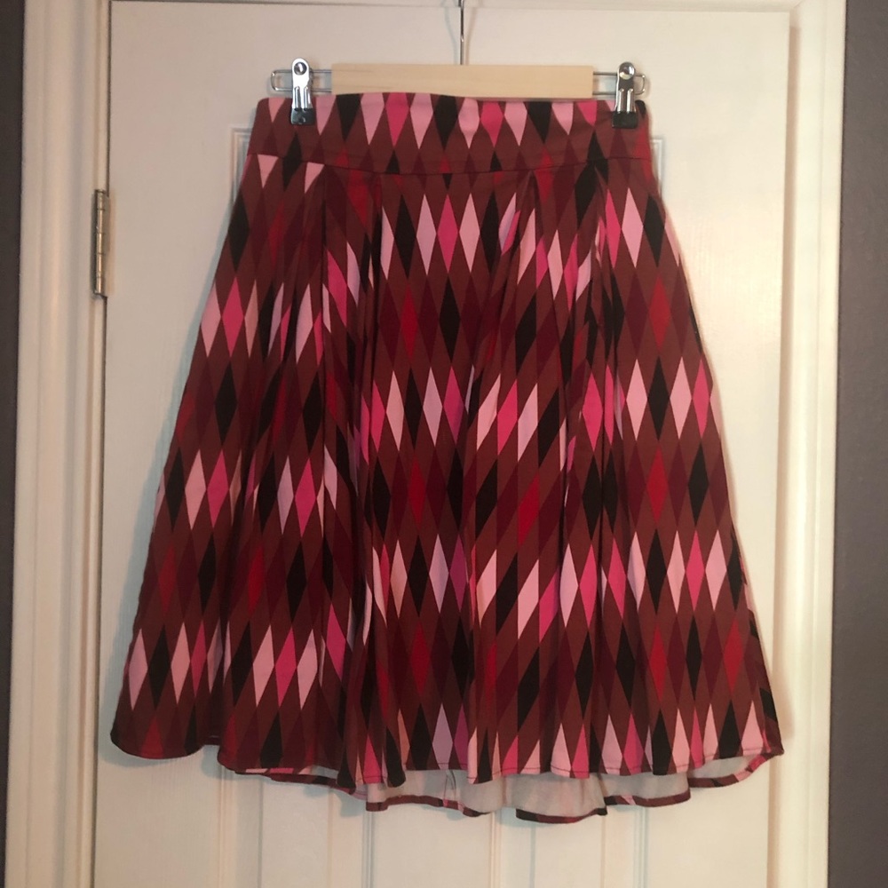 Pin up girl clothing PUG Harlequin Skirt Sz L